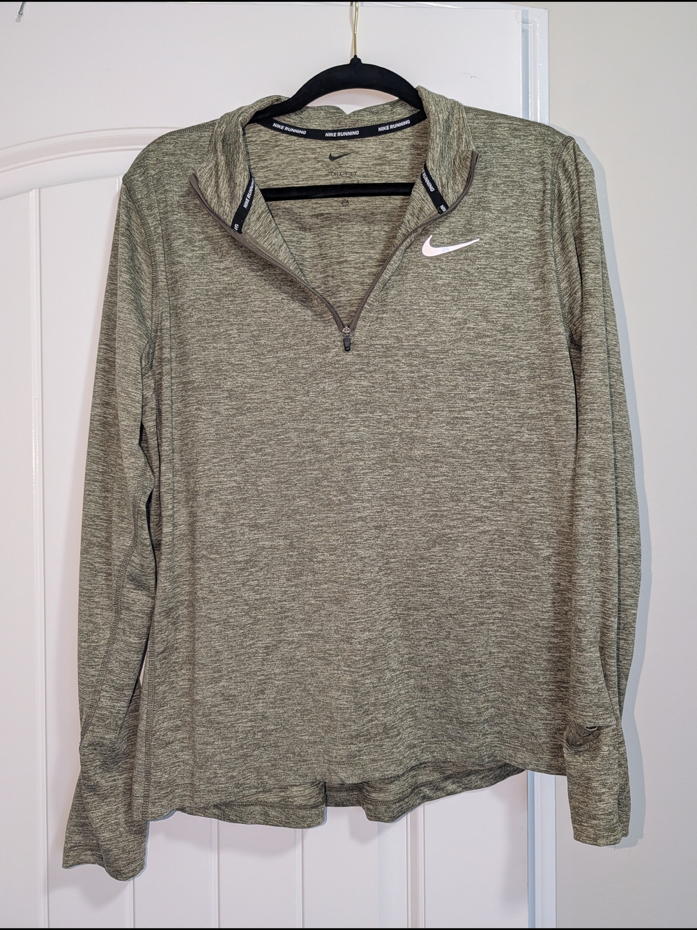 Nike Dri-FIT Olive Green Quarter-Zip Pullover